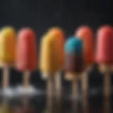 Colorful assortment of ice pops showcasing various flavors