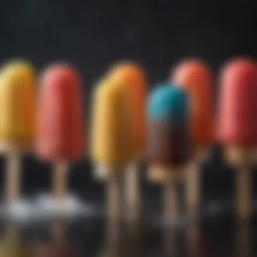 Colorful assortment of ice pops showcasing various flavors