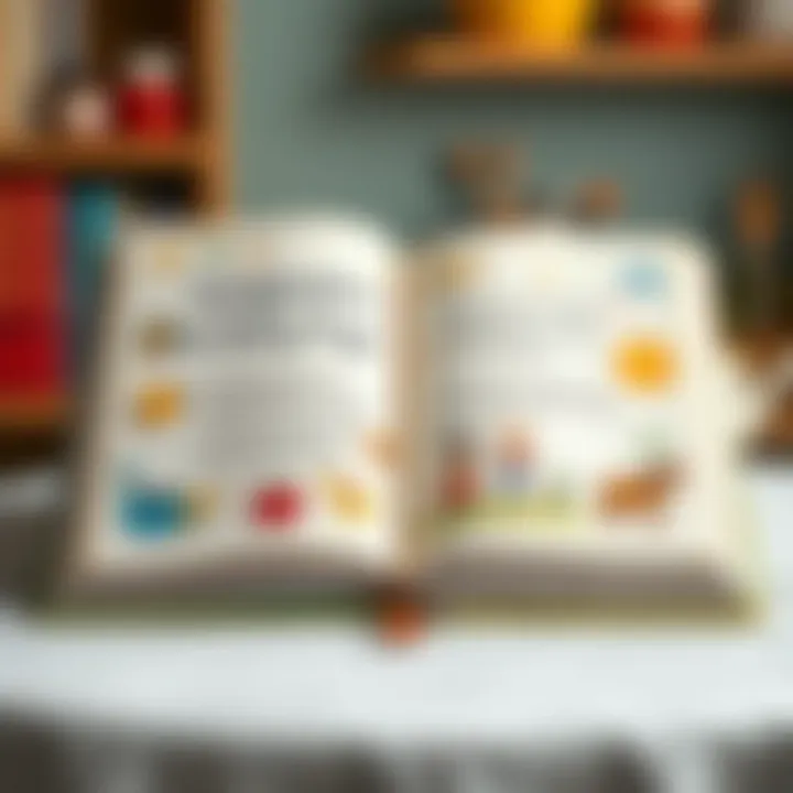 Imagination on Every Page An open cookbook with vibrant illustrations and engaging recipes for kids