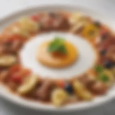 A close-up of a beautifully plated dish illustrating the intersection of food and health