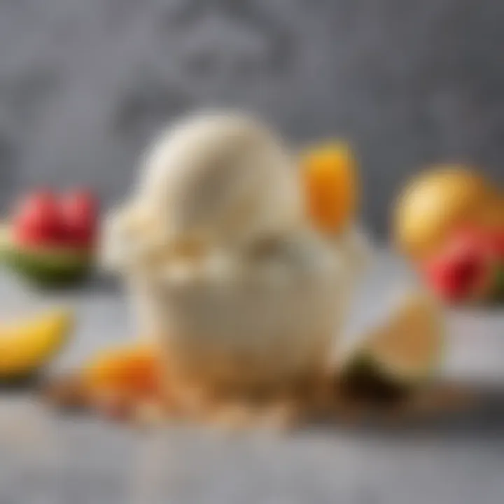 An array of unique flavor combinations featuring gelato coconut ice cream and tropical fruits