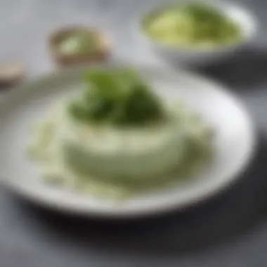 A beautifully plated dish showcasing Green Goddess Dressing as a finishing touch