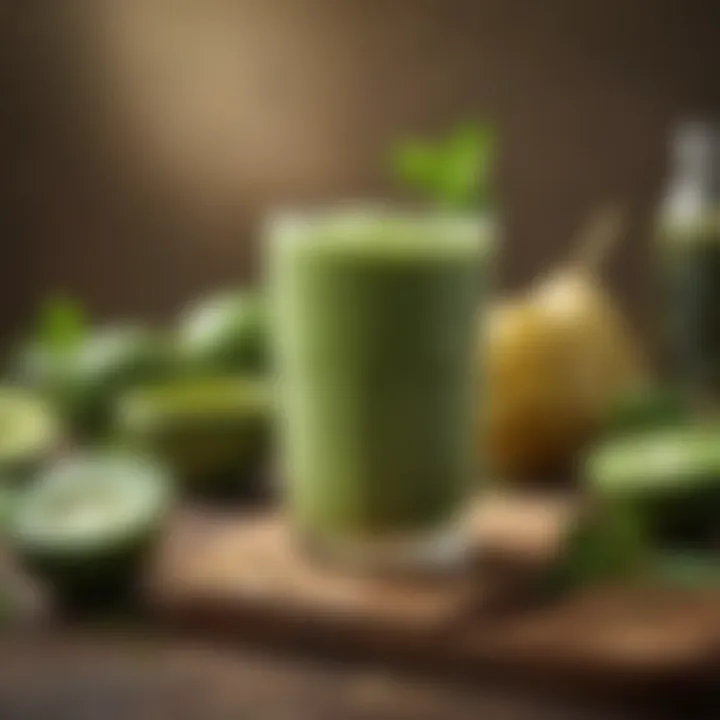 Variety of green tea smoothie recipes