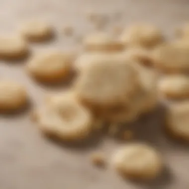 Close-up of ingredients used for making hard teething biscuits.