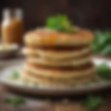 Savory cottage cheese pancakes topped with herbs