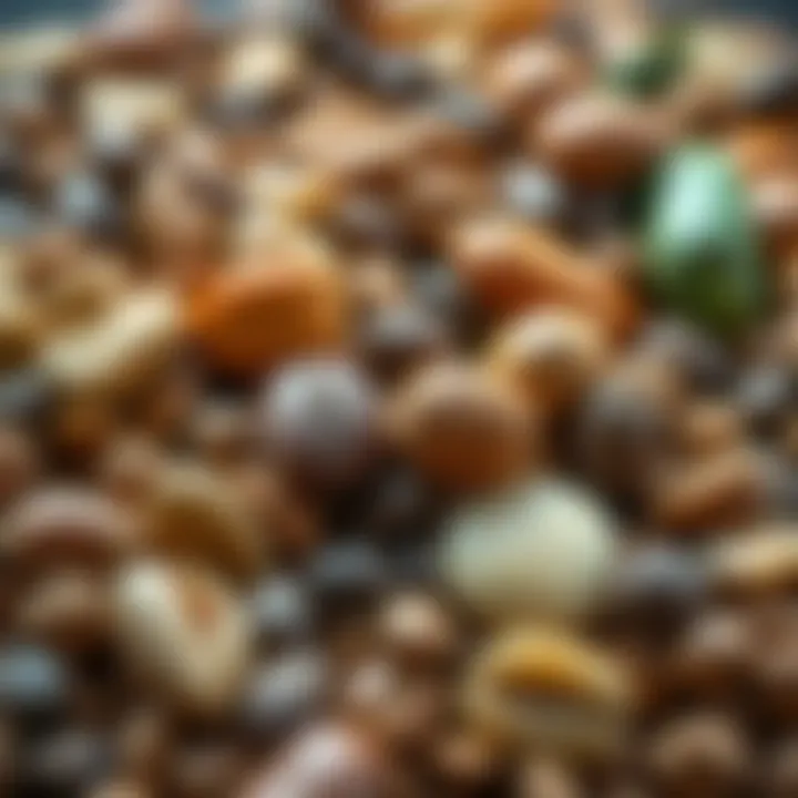 Collection of raw nuts and seeds