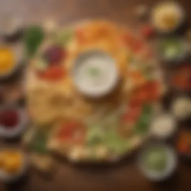 Appetizer Spread Featuring Heluva Good Dip An assortment of vegetables and chips served with Heluva Good Dip.