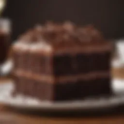 Rich chocolate cake made with Hershey's Cocoa