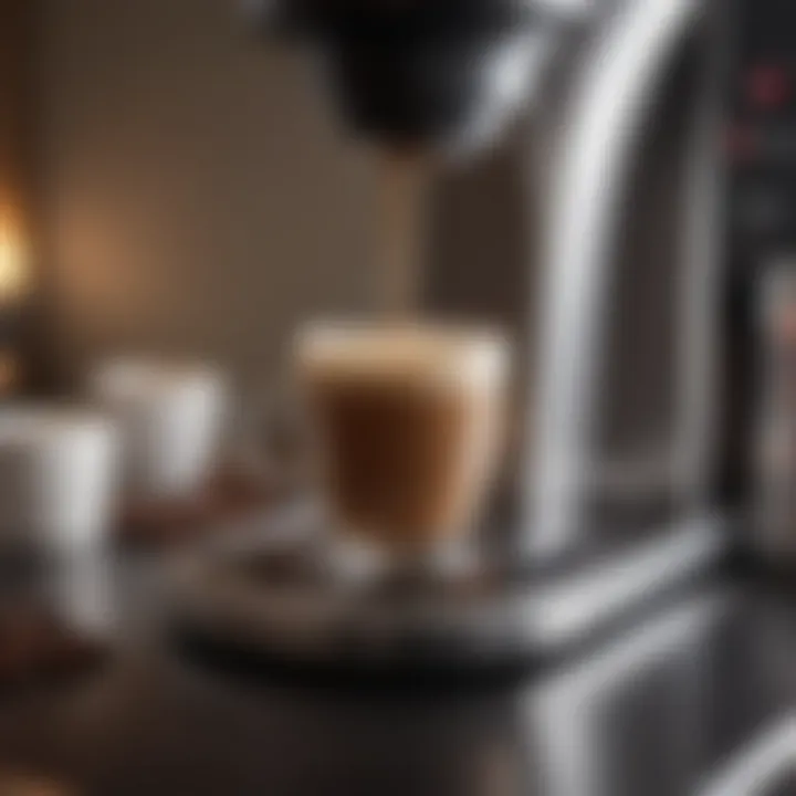 Close-up of advanced brewing technology in a coffee maker