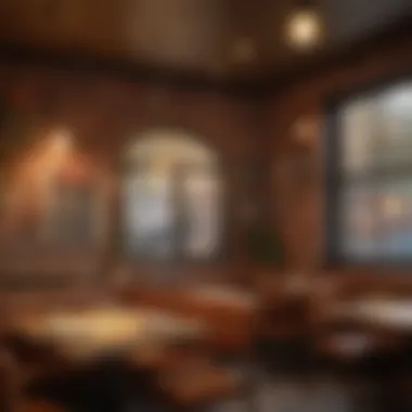Cozy corner of an inexpensive restaurant with unique decor