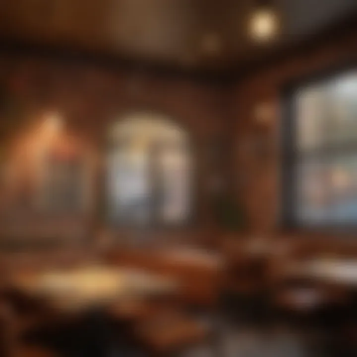 Cozy corner of an inexpensive restaurant with unique decor