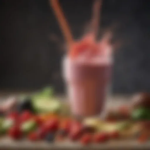 A vibrant shake showcasing natural ingredients for a ketogenic diet