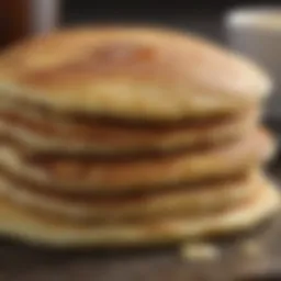 A close-up view of King Arthur GF Pancake Mix showcasing its fine texture and quality ingredients.