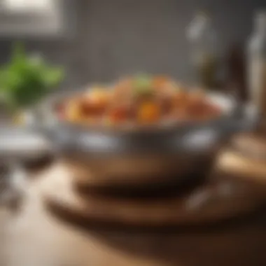 Elegant Dish from a Large Cooking Pot A beautifully presented dish made using a large cooking pot