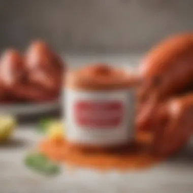 Nutritious ingredients showcasing the health benefits of lobster paste
