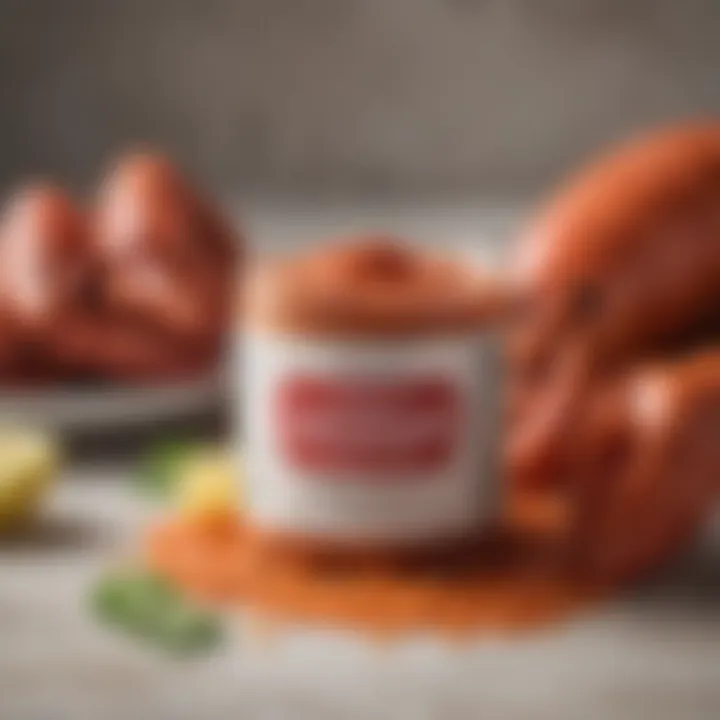 Nutritious ingredients showcasing the health benefits of lobster paste
