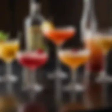 A vibrant cocktail menu with a variety of options