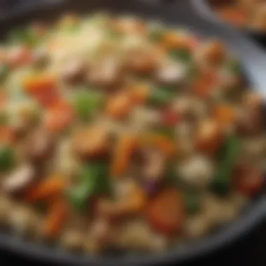 Cauliflower Rice Stir-Fry A delectable cauliflower rice stir-fry with an array of vibrant vegetables and spices.