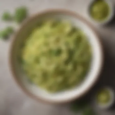 Zucchini Noodles with Avocado Sauce A vibrant bowl of zoodles topped with a rich avocado sauce and fresh herbs.