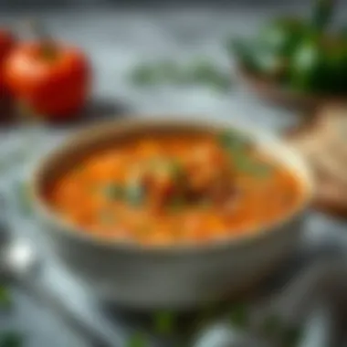 Nutrient-Rich Lentil Soup A bowl of hearty lentil soup garnished with fresh herbs and spices