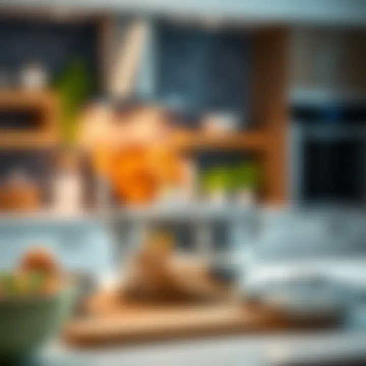 Usability in a Modern Kitchen Metal bowl set in a vibrant kitchen setting showcasing usability