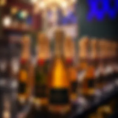 Celebratory Mini Prosecco Stylish mini Prosecco bottles displayed at a celebration