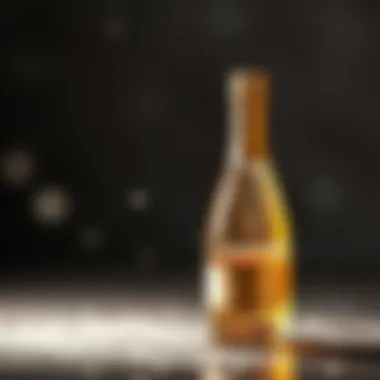 Charming Sparkle of Mini Prosecco A close-up of a mini Prosecco bottle with sparkling bubbles