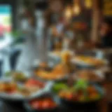 An array of diverse cuisine dishes ready for delivery