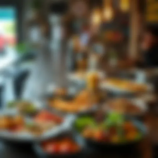 An array of diverse cuisine dishes ready for delivery