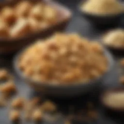 A variety of no salt bread crumbs made from different types of bread