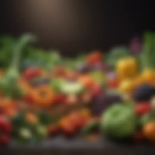 A vibrant assortment of fresh vegetables and fruits