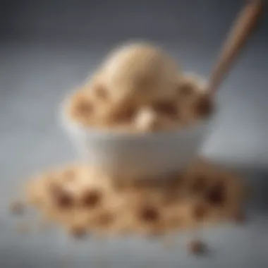 Ingredients laid out for making oatmeal-based ice cream