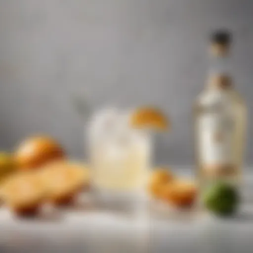 A refreshing cocktail featuring White Hennessy with citrus garnishes