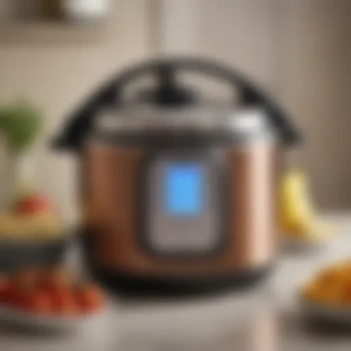 An elegant pressure cooker showcasing its modern design