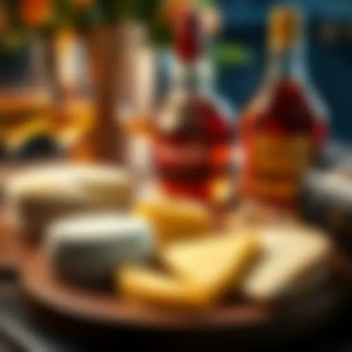 Artisan Cheeses with Hennessy Luxury cheese selection accompanying Hennessy