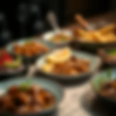 An assortment of dishes enhanced with powdered beef stock