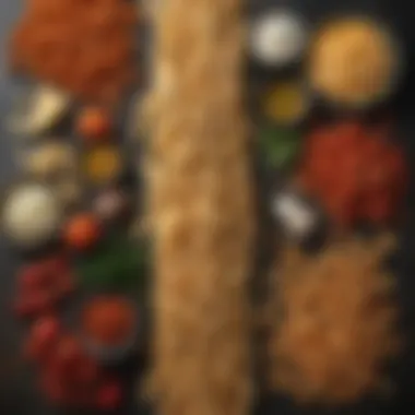 Close-up of Prego Ziti ingredients arranged artfully