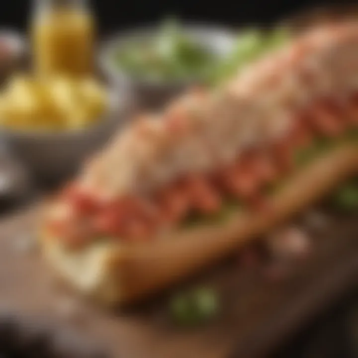 A variety of regional lobster roll styles showcased on a rustic table.