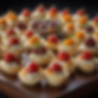 Beautifully arranged appetizer bites