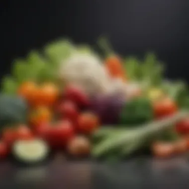 A vibrant assortment of fresh vegetables highlighting a sodium-free diet.