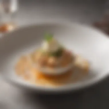 A beautifully plated dish featuring spindrift as a key flavor component