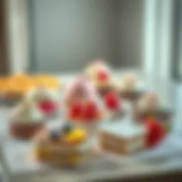 Delicious assortment of sugar-free desserts on a table