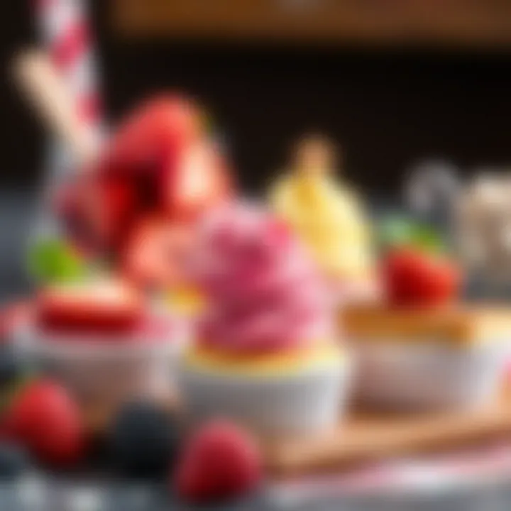 A colorful display of fruit-based sugar-free treats