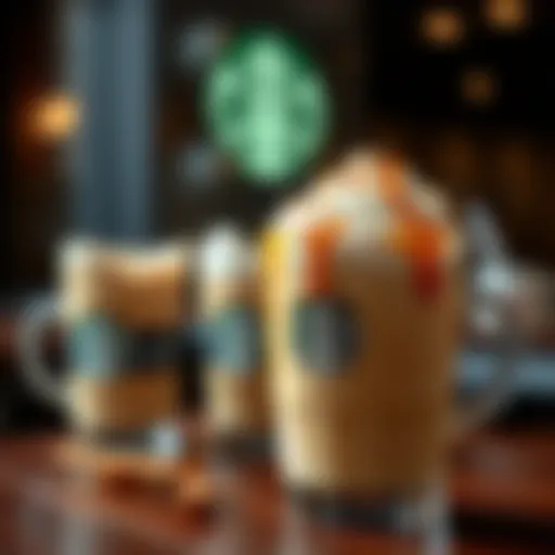 Delicious caramel macchiato adorned with creamy froth