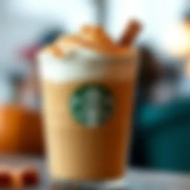 Seasonal pumpkin spice latte with rich flavors
