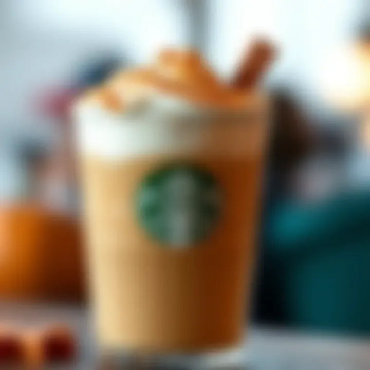 Seasonal pumpkin spice latte with rich flavors