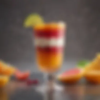 Layered Sweet Tart Beverage Elegant glass showcasing a layered sweet tart beverage
