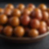 An assortment of tamarind balls showcasing their vibrant colors and textures