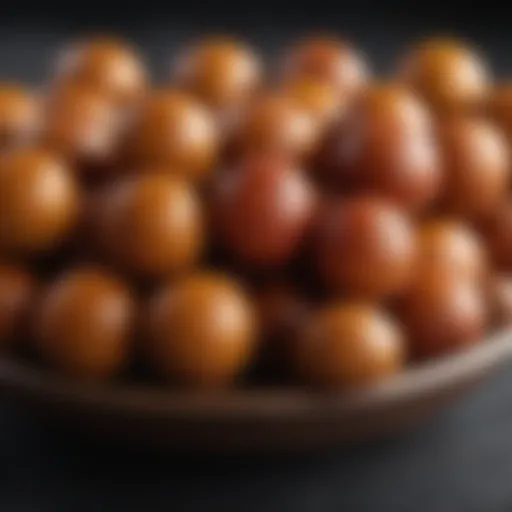 An assortment of tamarind balls showcasing their vibrant colors and textures
