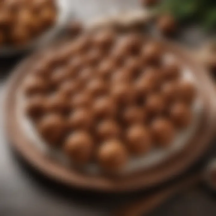 A beautifully styled platter of tamarind balls ready for presentation